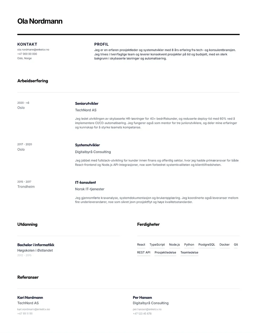 CV mal Swiss